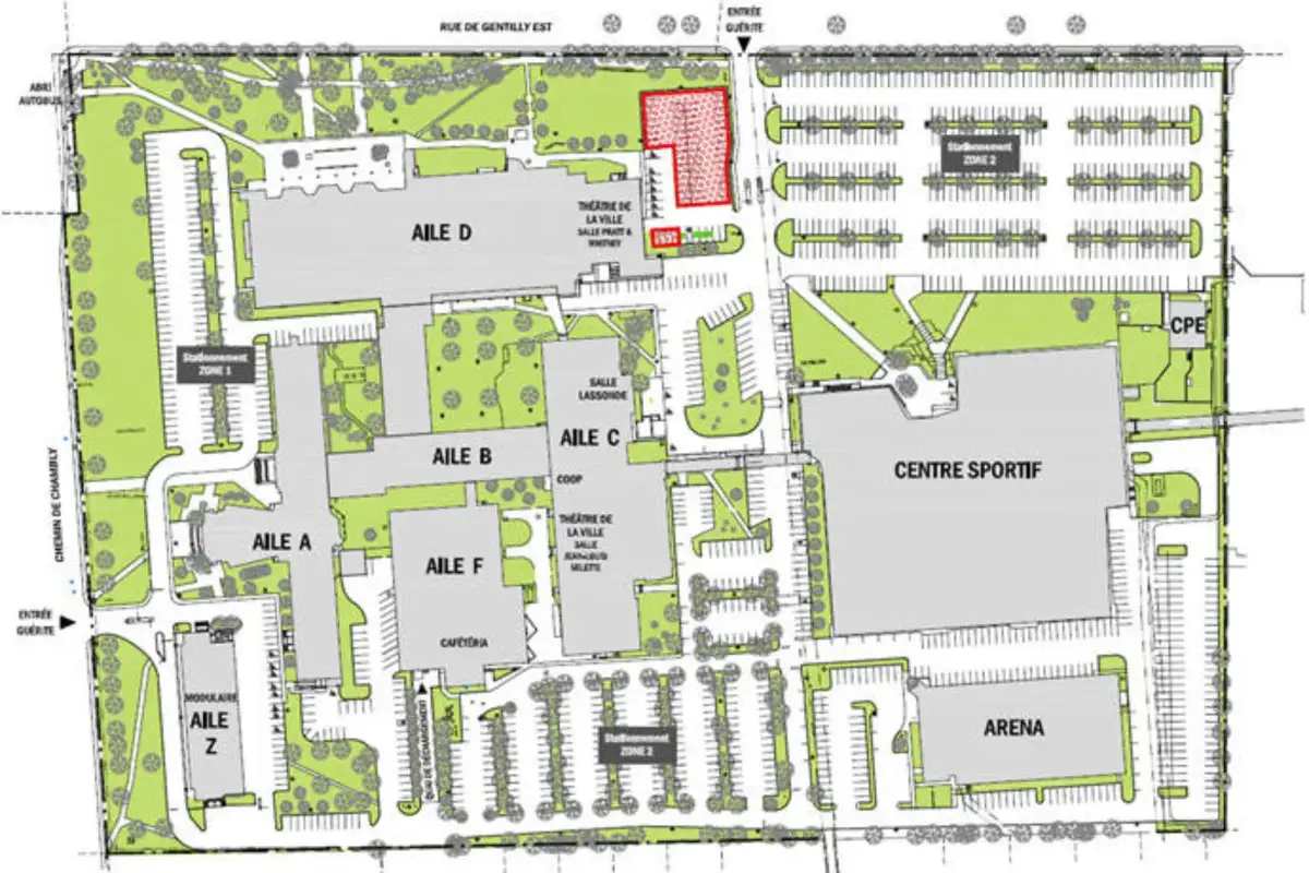 Plan du Cégep Édouard-Montpetit